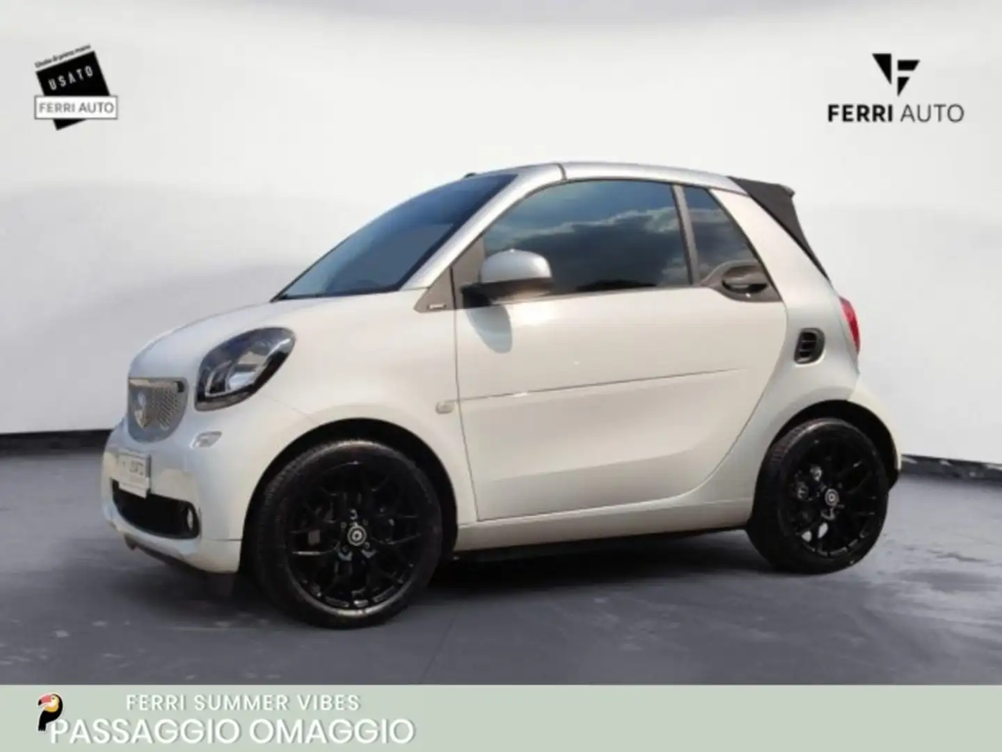 smart forTwo 70 1.0 twinamic cabrio Passion Weiß - 1