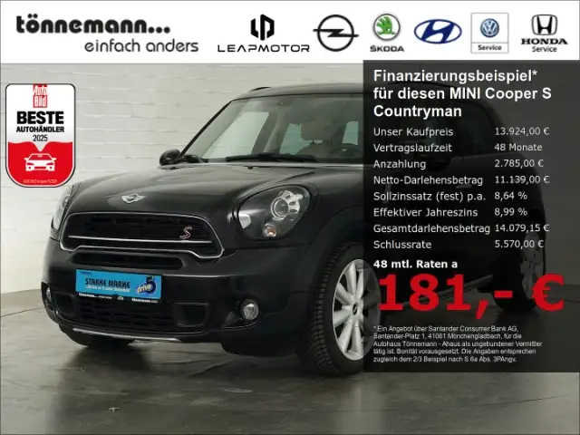 MINI Cooper S Countryman ALL4 AT+BI XENON+NAVI+SCHIEBEDACH+SITZHEIZUNG+PARK