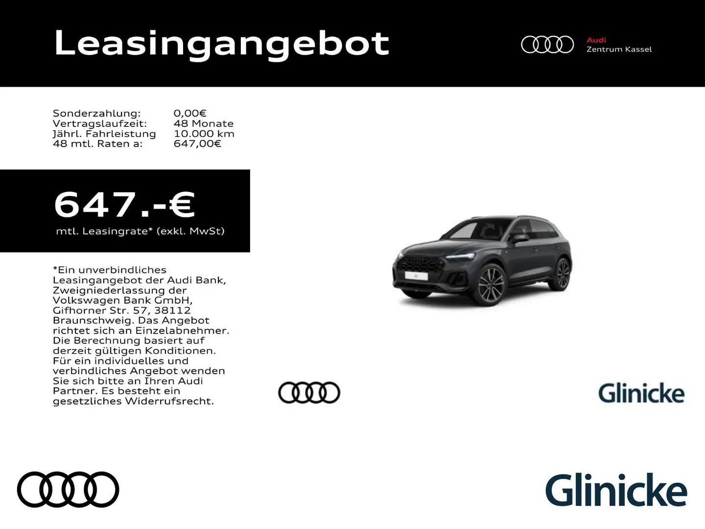 Audi Q5 S line 40 TDI quattro Matrix-LED HuD B&O AHK Grey - 1