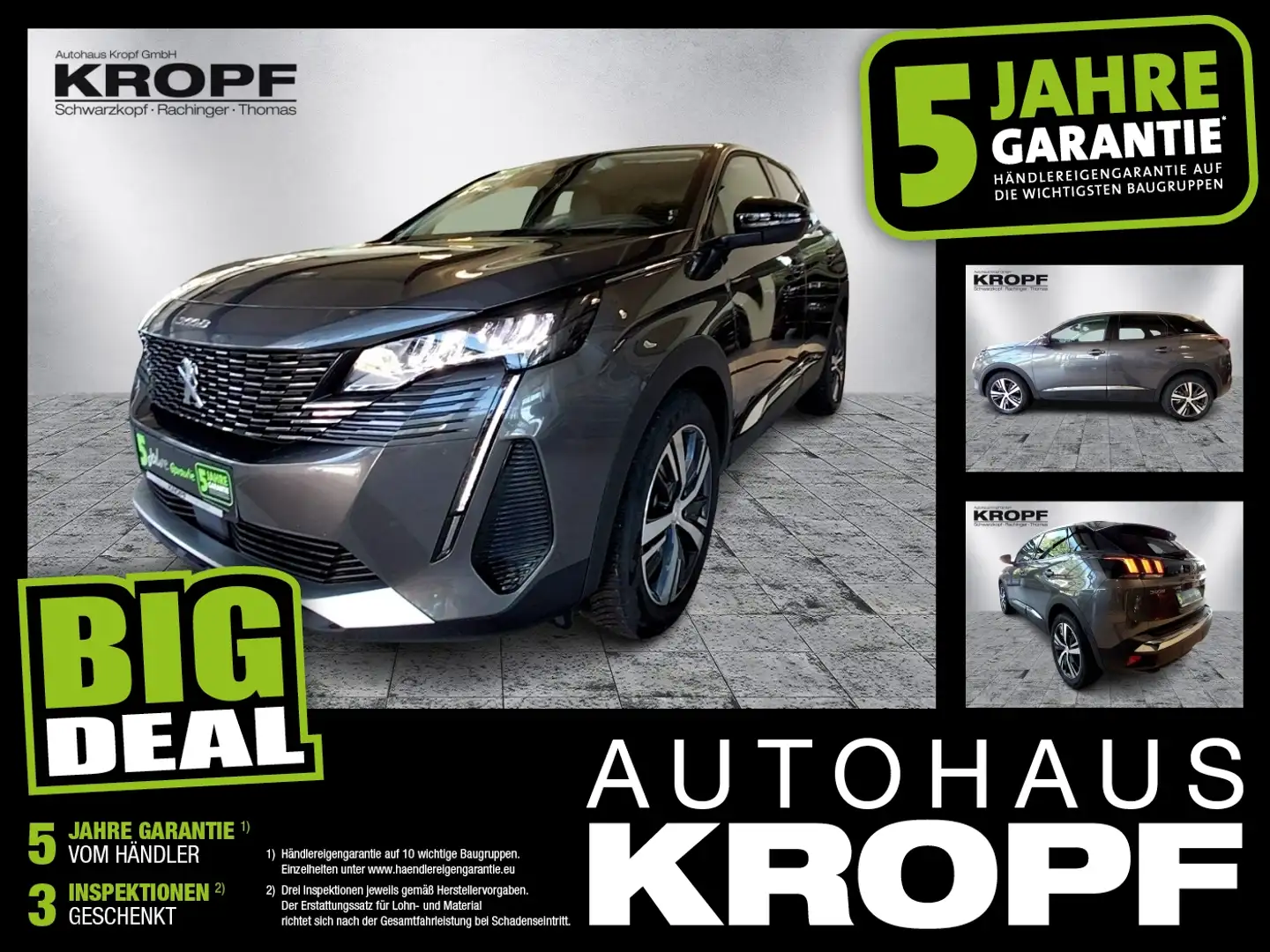 Peugeot 3008 1.5 BlueHDi 130 FAP Allure FLA SpurH LM KAM Gris - 1