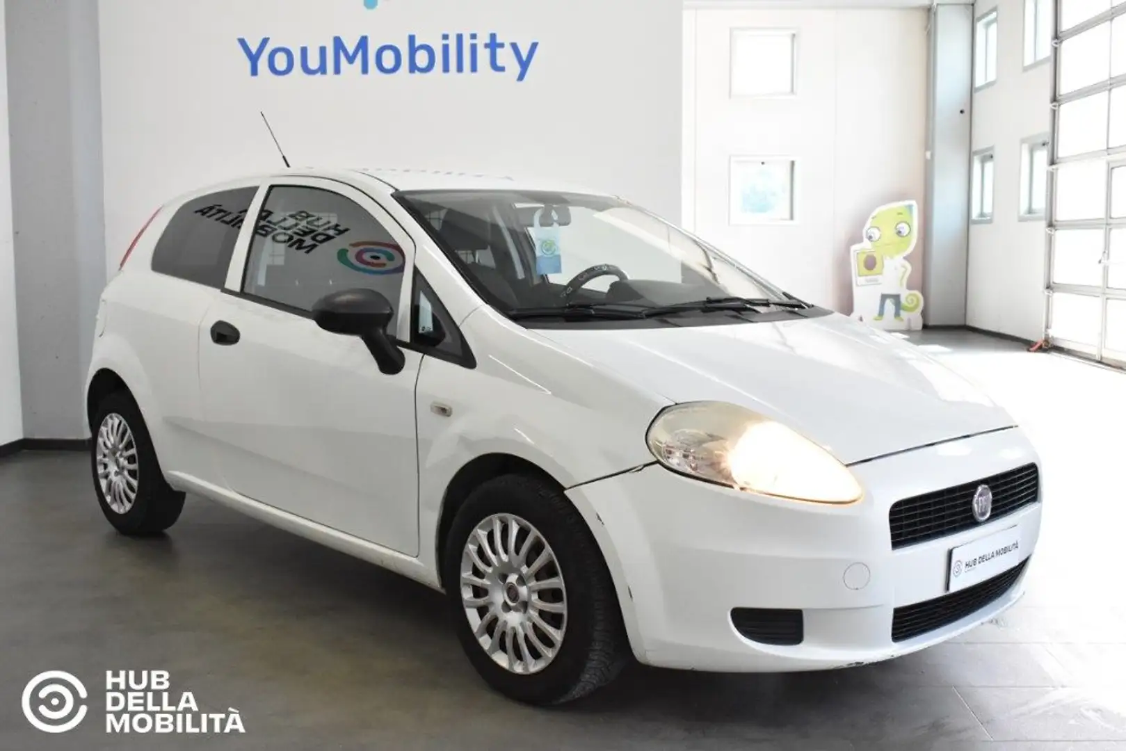 Fiat Grande Punto 1.3 MJT 75 3p.Van Actual 2pt - Ok Neopatentati Bianco - 2