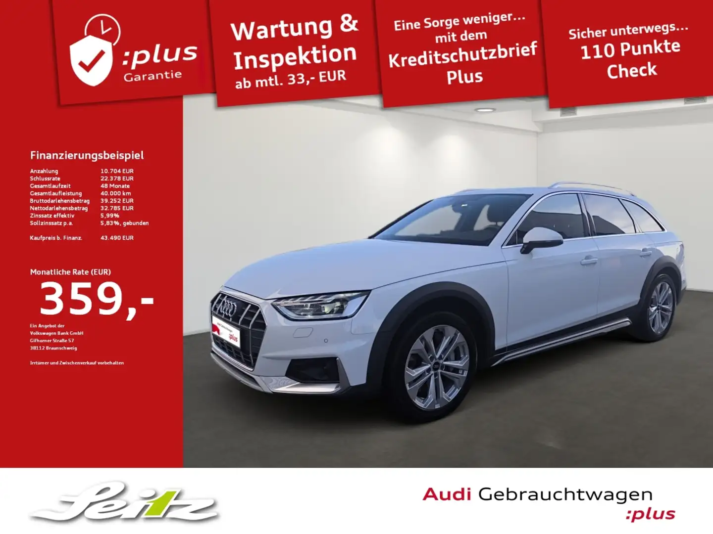 Audi A4 allroad 50 TDI quattro *AHK*LED*PDC*NAVI* Blanc - 1