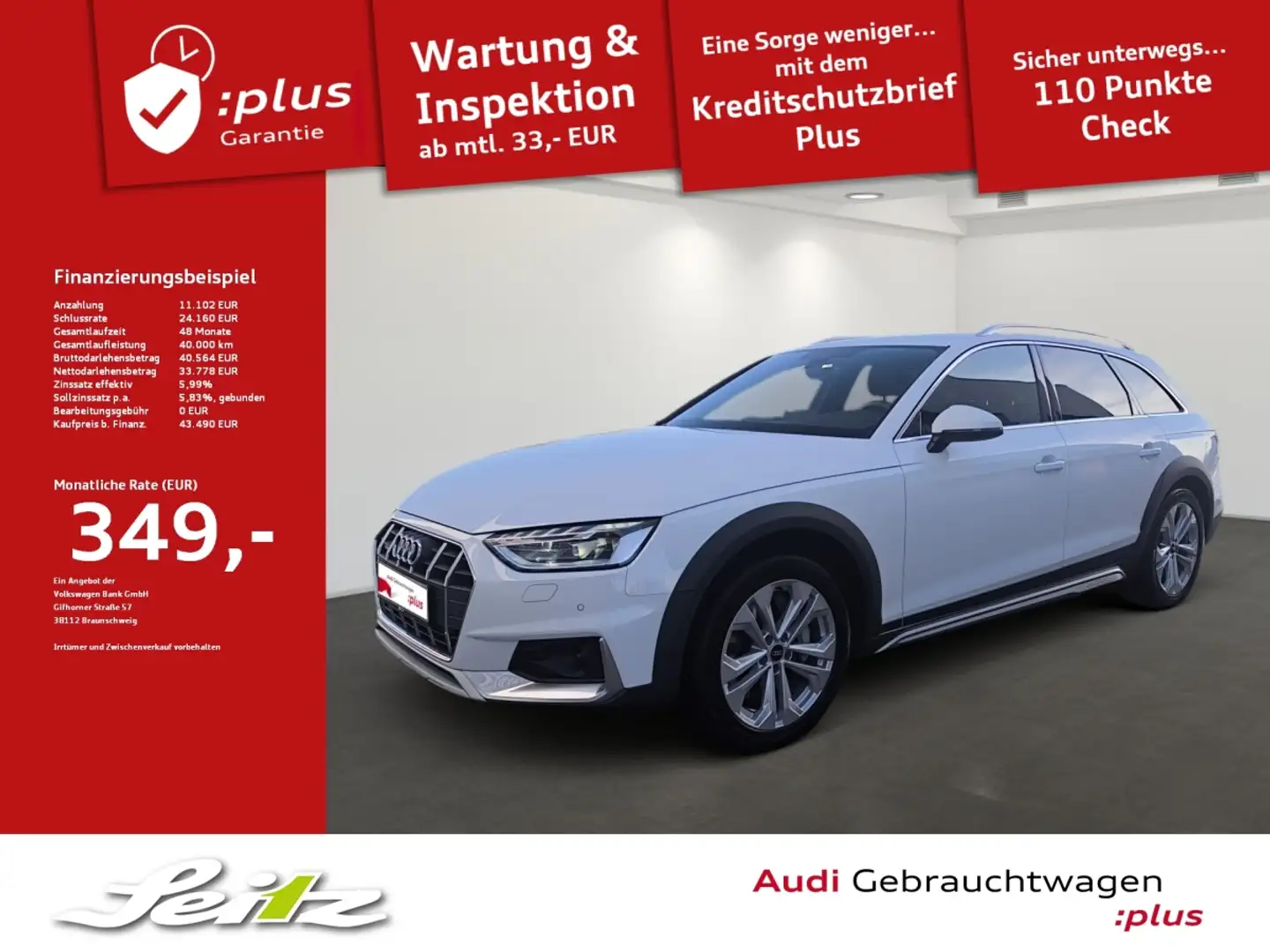 Audi A4 allroad 50 TDI quattro *AHK*LED*PDC*NAVI* Weiß - 1