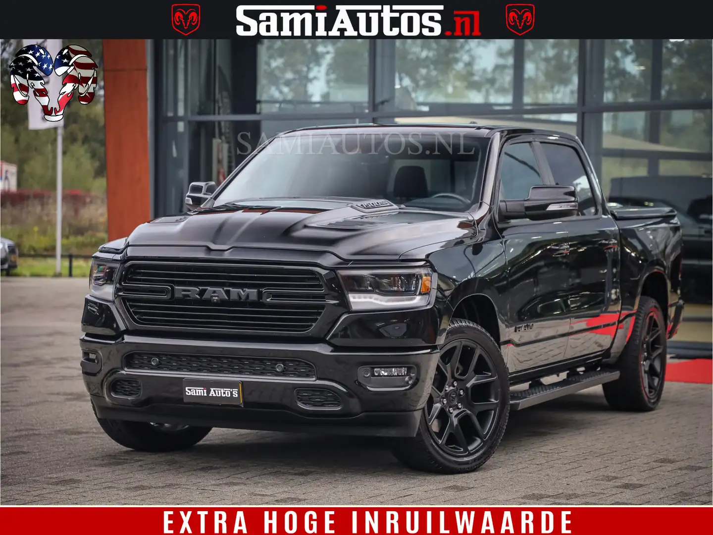 Dodge RAM 1500 SPORT BLACK EDITION | 4X4 5.7 V8 | VOL OPTIES Zwart - 1