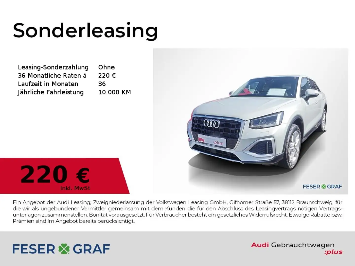 Audi Q2 30 TFSI LED/Smart-Inteface/AHK/17"/Tempomat Argento - 1