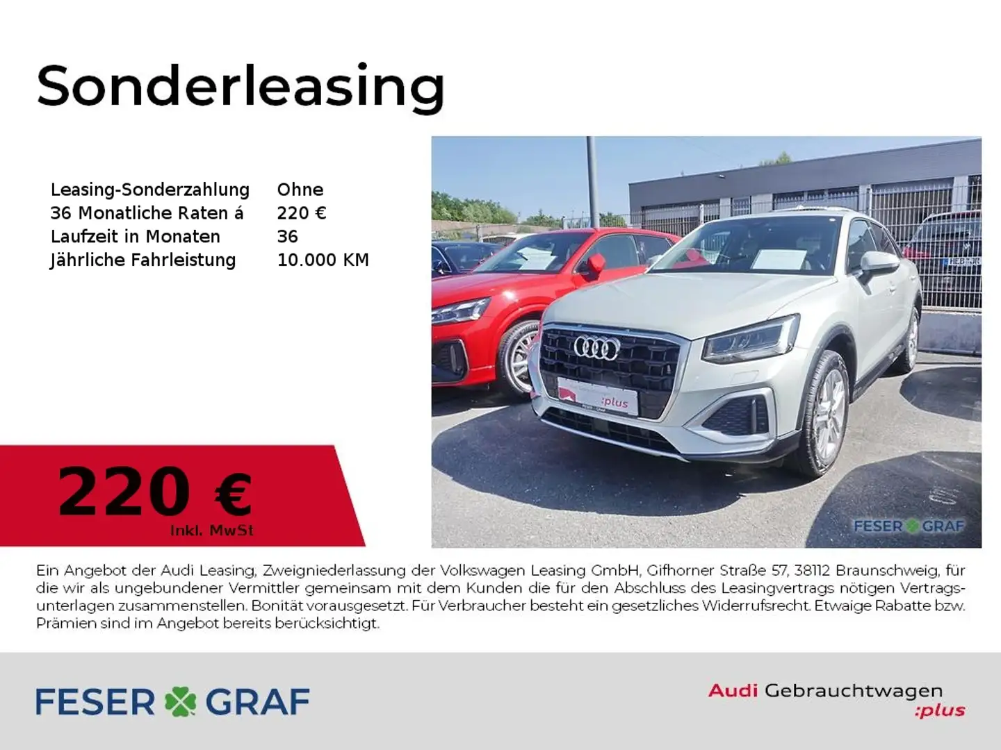Audi Q2 30 TFSI LED/Smart-Inteface/AHK/17"/Tempomat Silber - 1