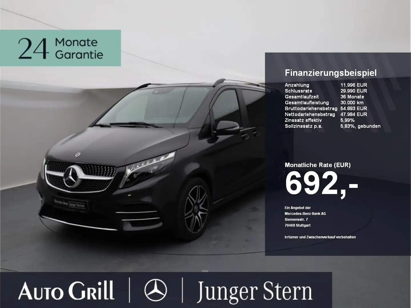 Mercedes-Benz V 220 d AMG 7Sitze AHK ILS Navi RfKam 19Zoll Grigio - 1