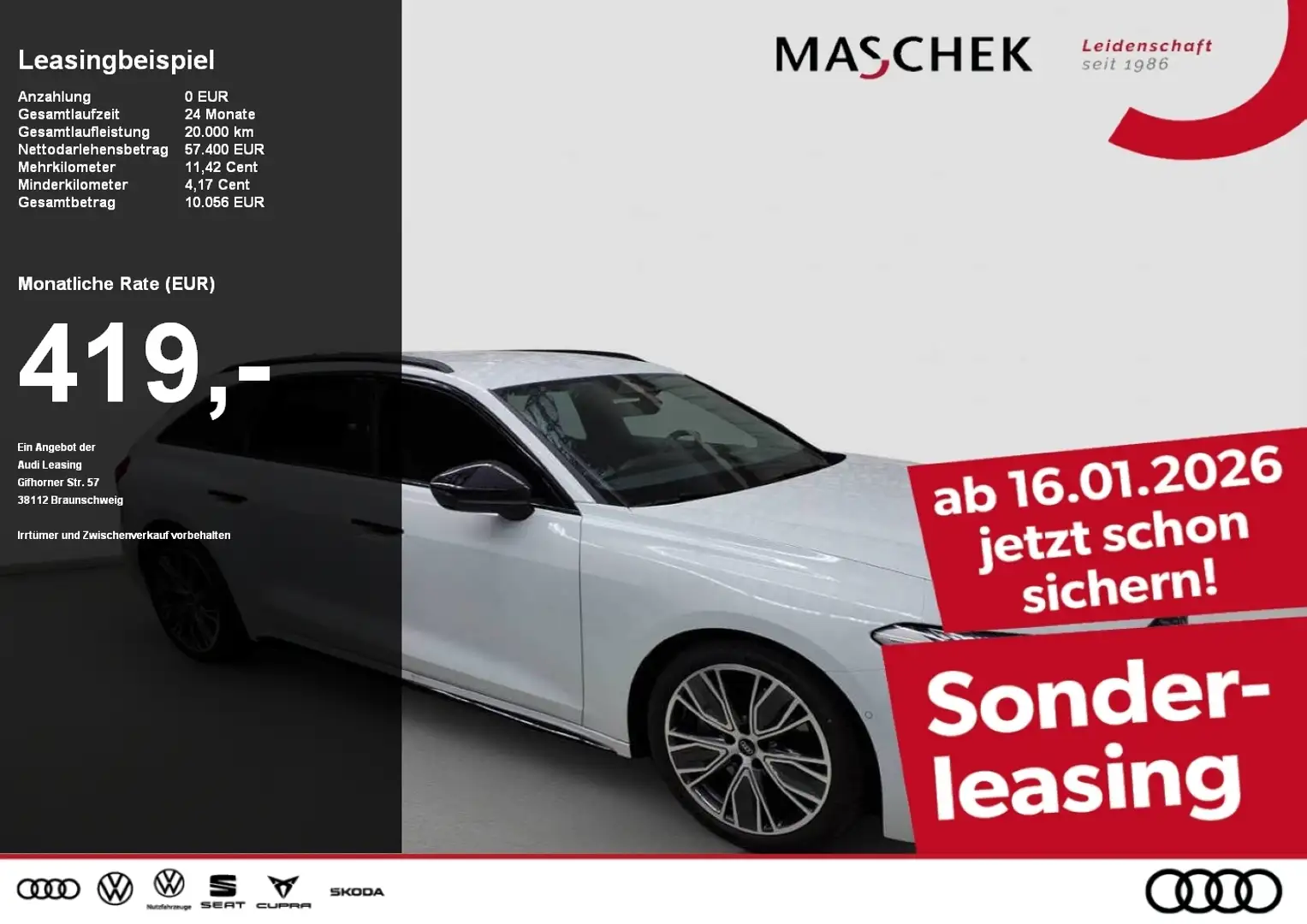 Audi A5 Avant S line TDI quat NP86 AHK HUD 360° OLED Matri Weiß - 1