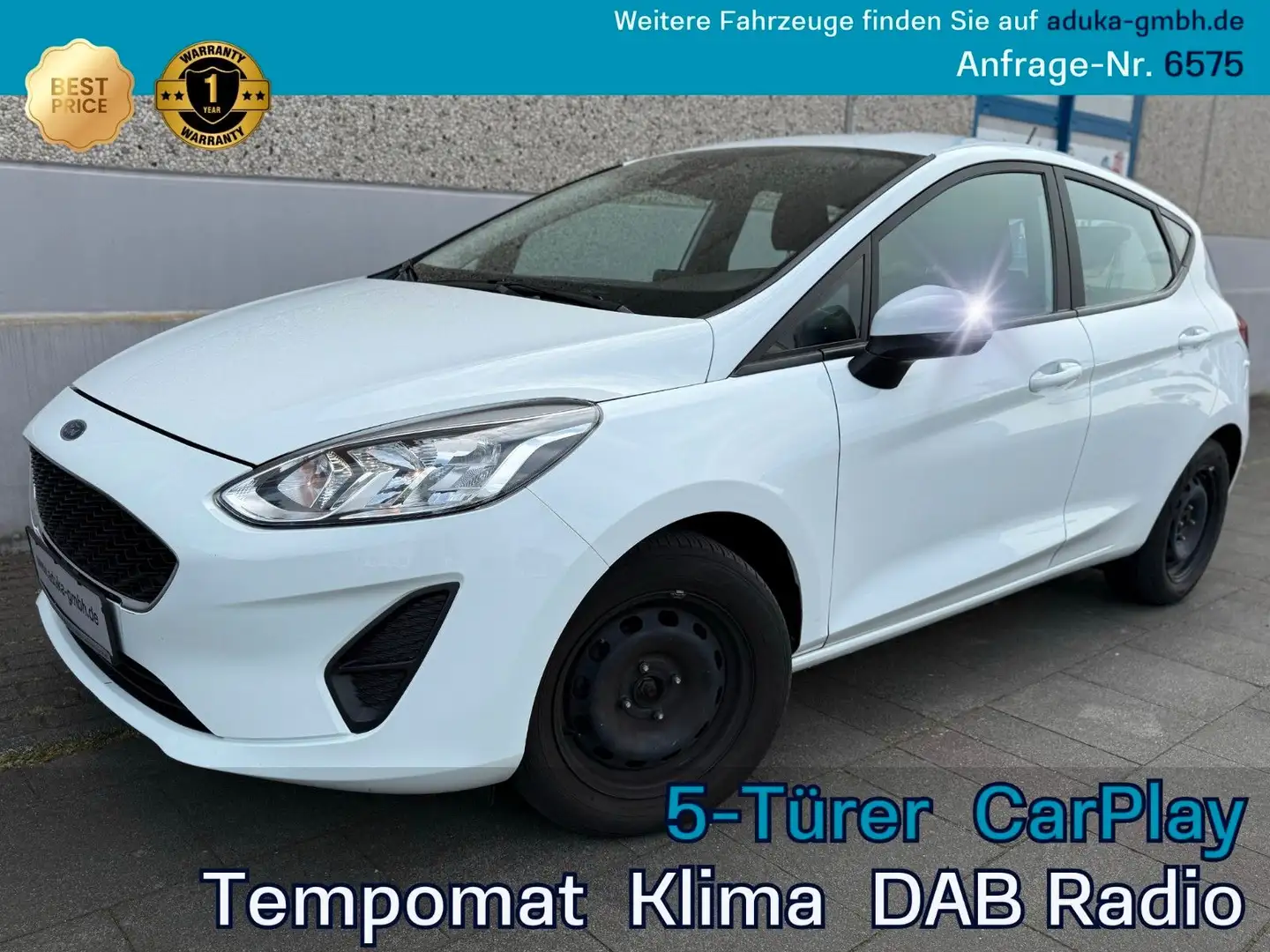 Ford Fiesta 1.1 Cool & Connect CarPlay Klimaanlage Weiß - 1