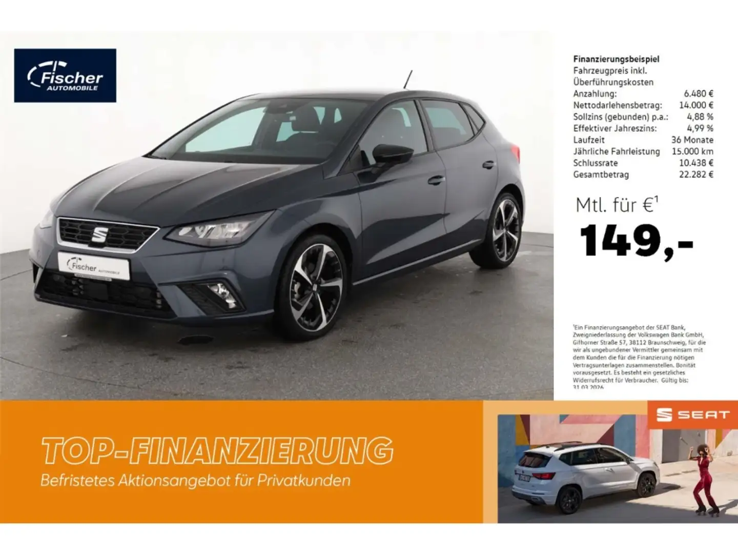 SEAT Ibiza 1.0 TSI FR Grau - 1