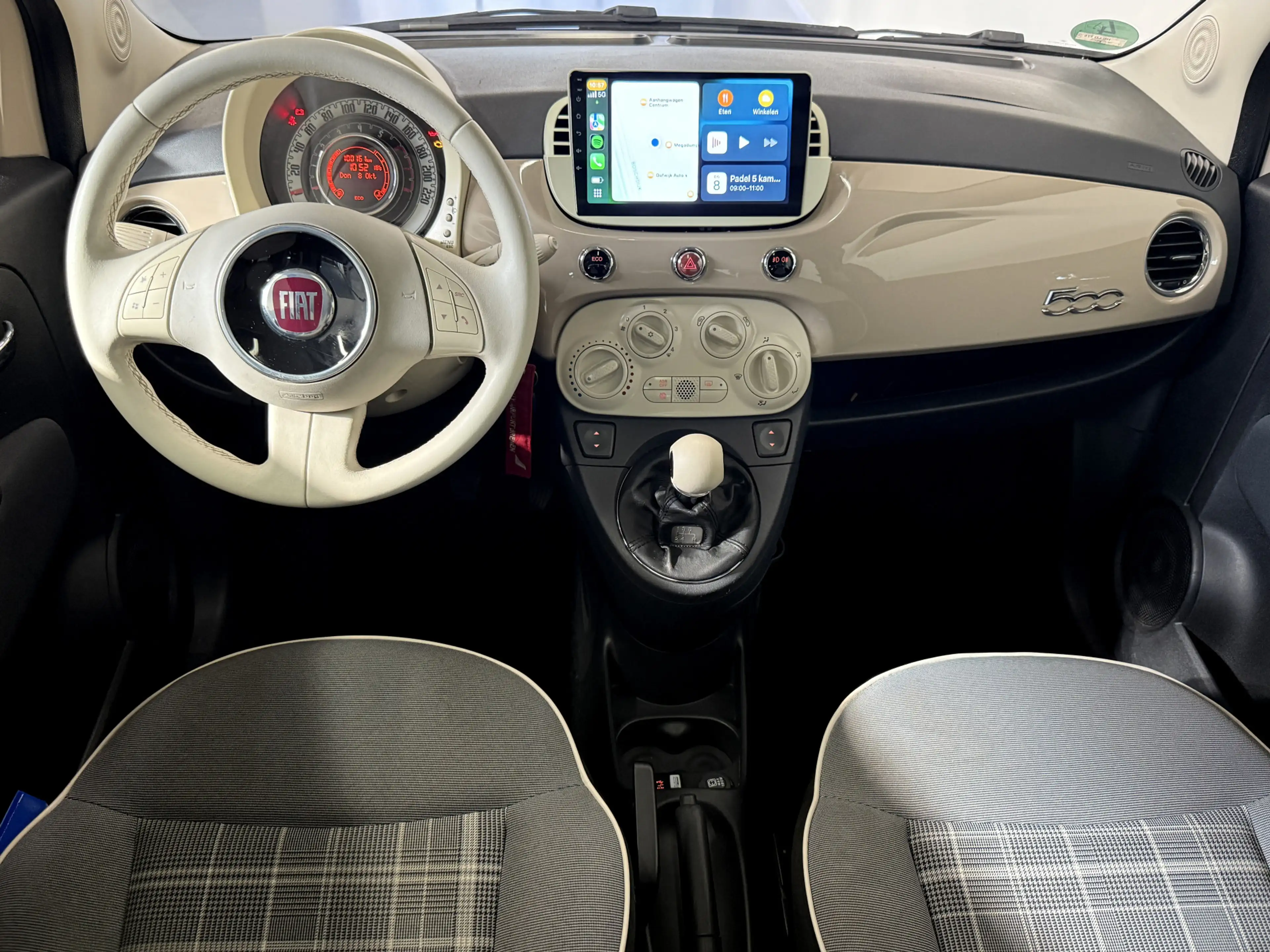 Fiat 500 0.9 TwinAir Cappuccino-Skydome Electrisch panorama — photo 13