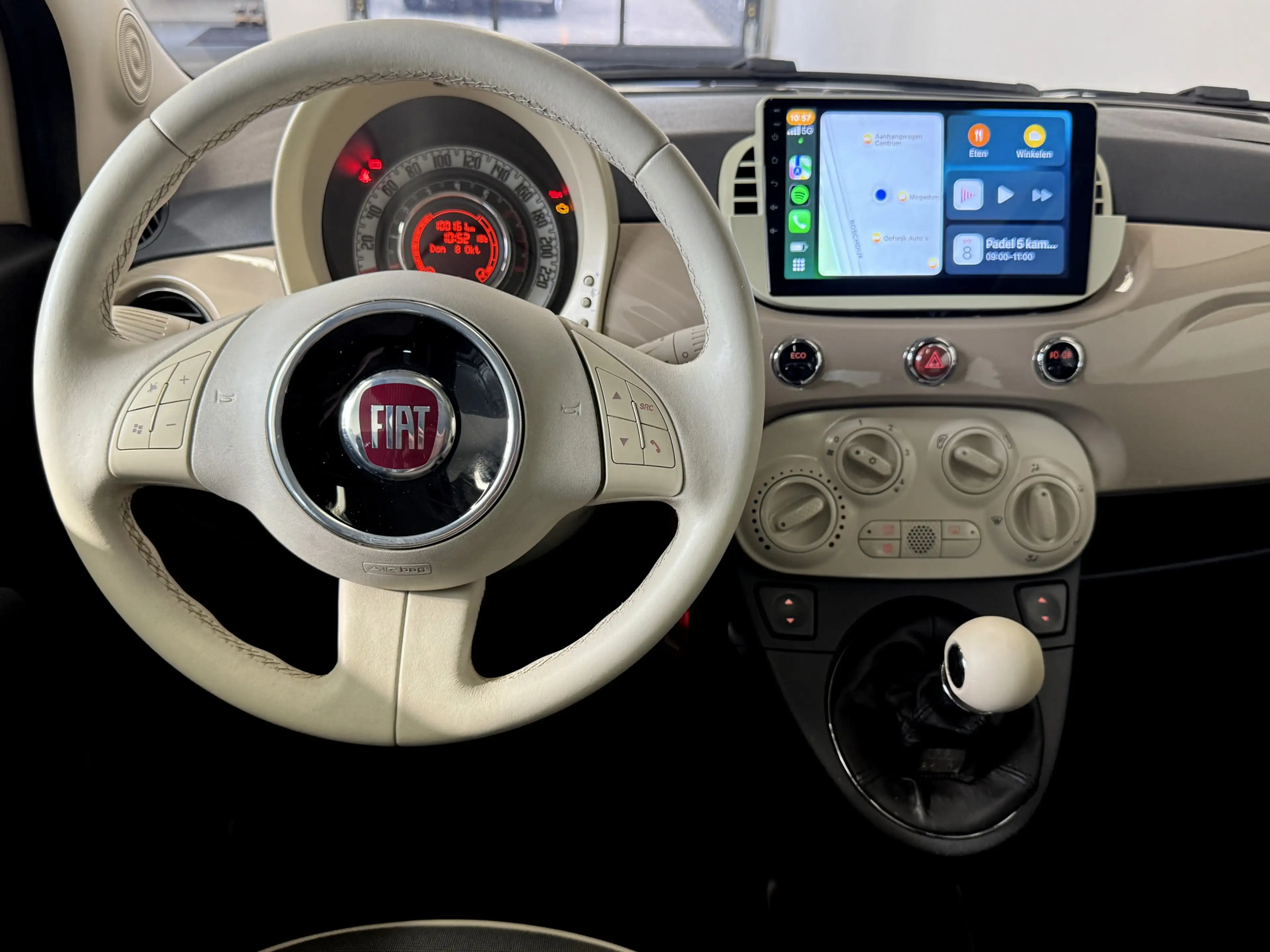 Fiat 500 0.9 TwinAir Cappuccino-Skydome Electrisch panorama — photo 14