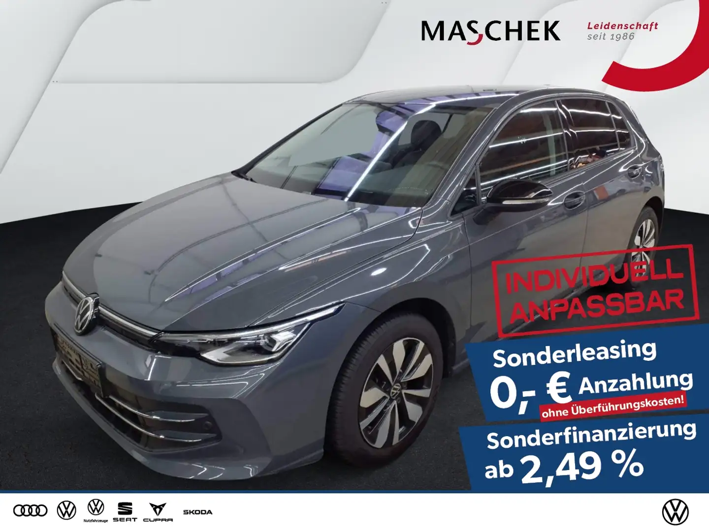 Volkswagen Golf Goal 1.5 TSI AHK Sitzh. LED Ambiente MFL PDC Grau - 1