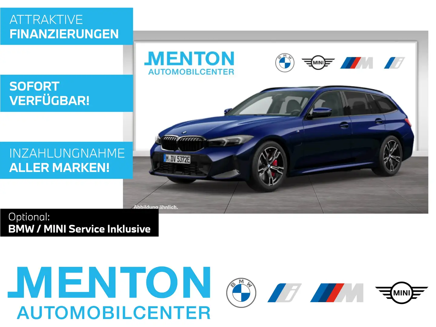 BMW 330 e M SportpaketPro/HuD/AHK/Panorama Blau - 1