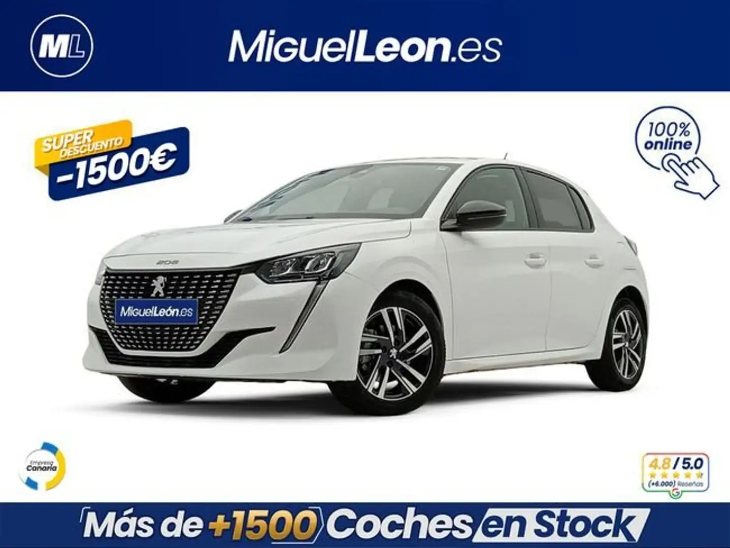 Peugeot 208 1.2 Puretech S&S Allure 100 Blanco - 1