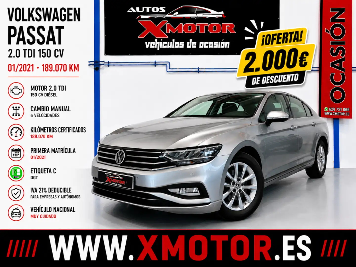 Volkswagen Passat 2.0TDI EVO Business 110kW Gris - 1