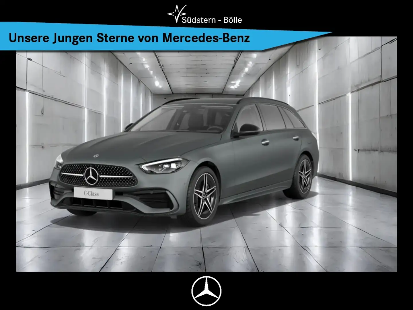 Mercedes-Benz C 300 e T MATTGRAU+AMG+NIGHT+DISTR.+LED+ADV.SOUN Grijs - 1