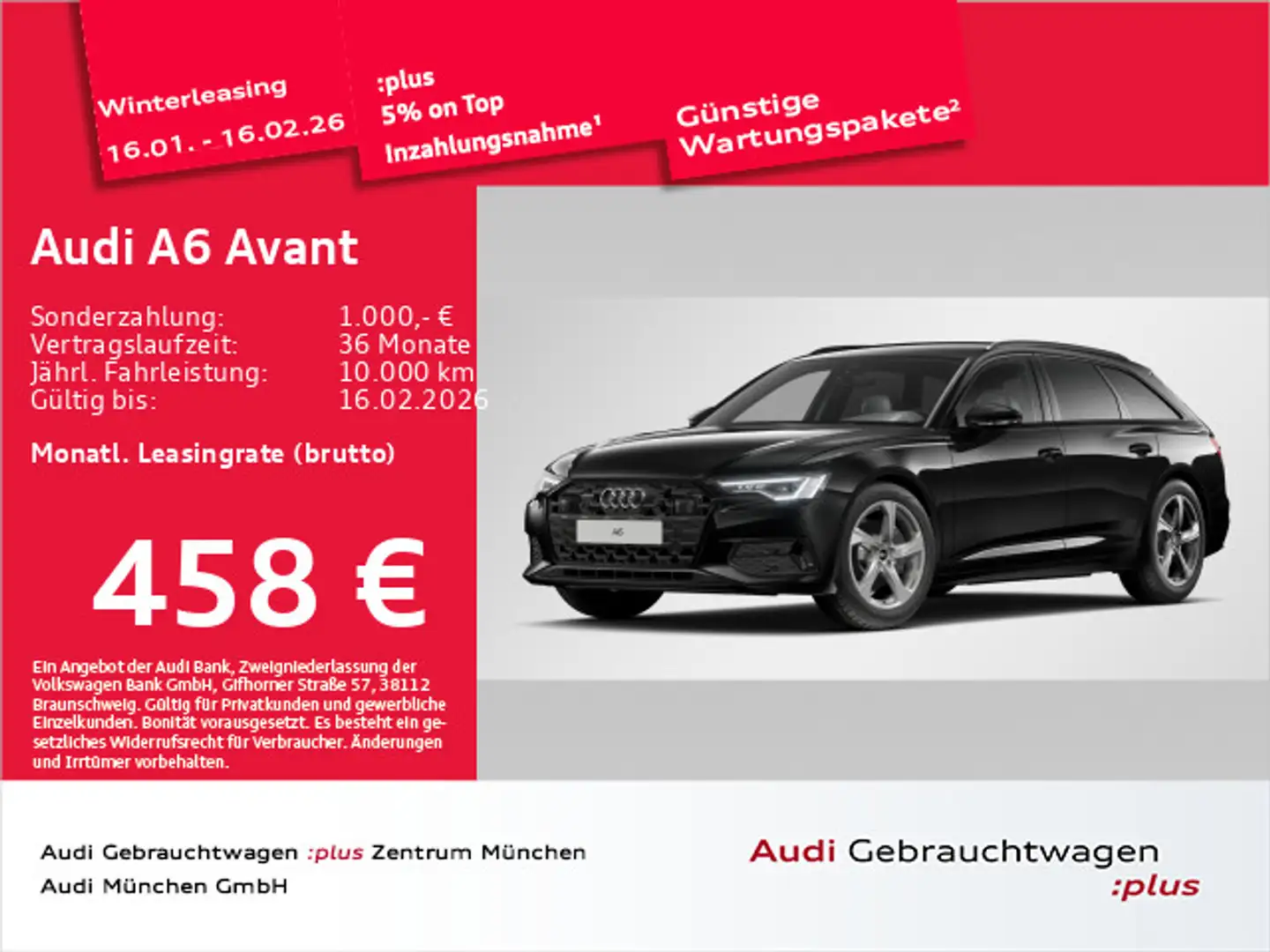 Audi A6 45 TDI qu. S tronic advanced AHK/Matrix Schwarz - 1