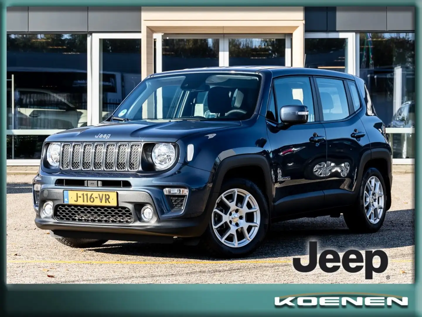 Jeep Renegade 1.3T 150 pk DDCT LONGITUDE CLIMA / PDC /  TREKHAAK Blau - 1