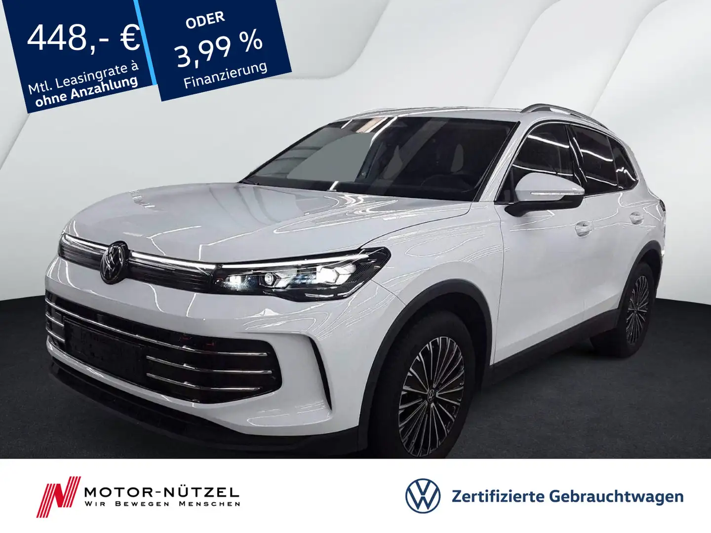Volkswagen Tiguan 1.5 eTSI DSG ELEGANCE MATRIX+NAVI+AHK+ACC Weiß - 1