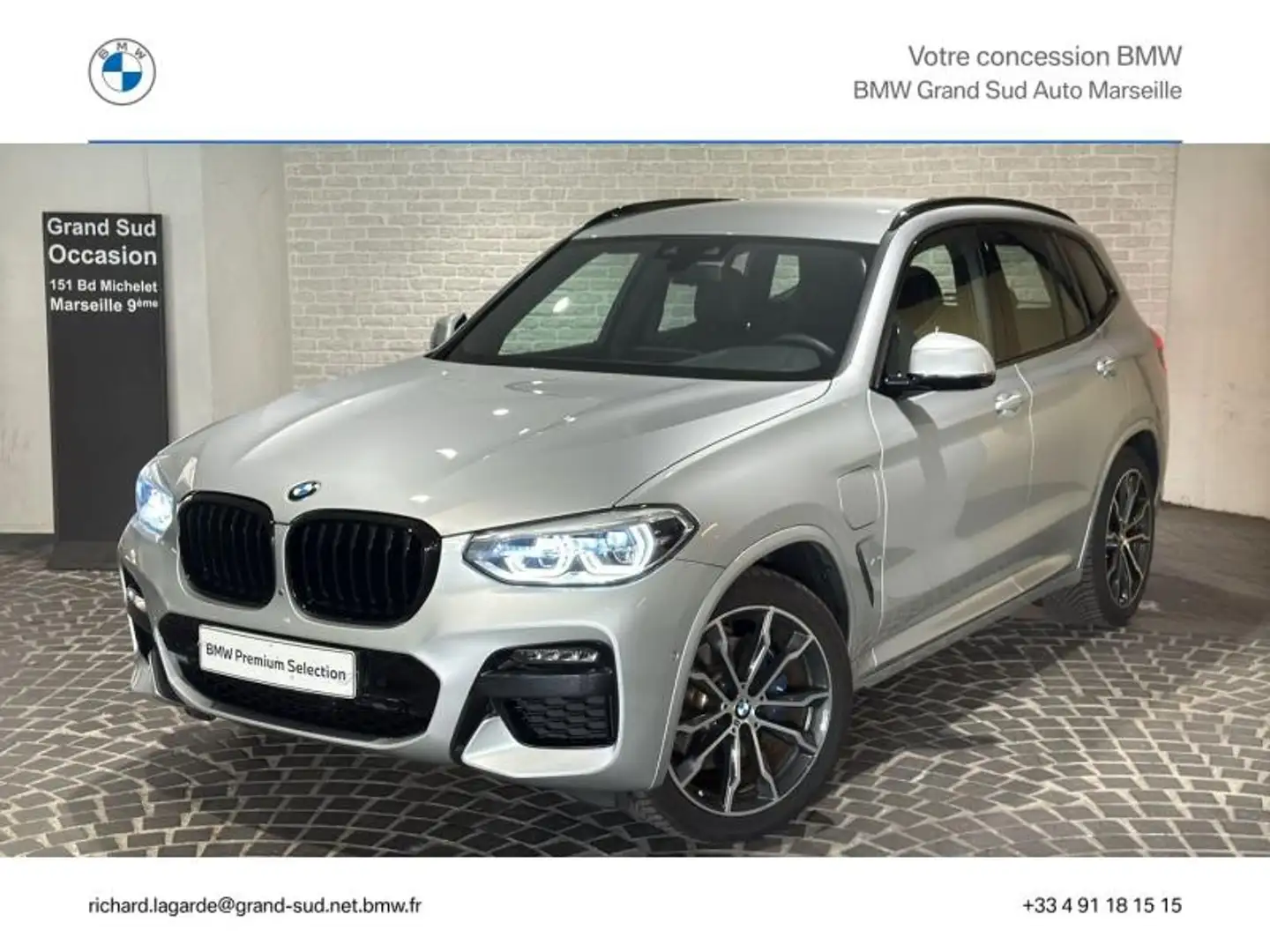 BMW X3 xDrive30e 292ch M Sport Gris - 1