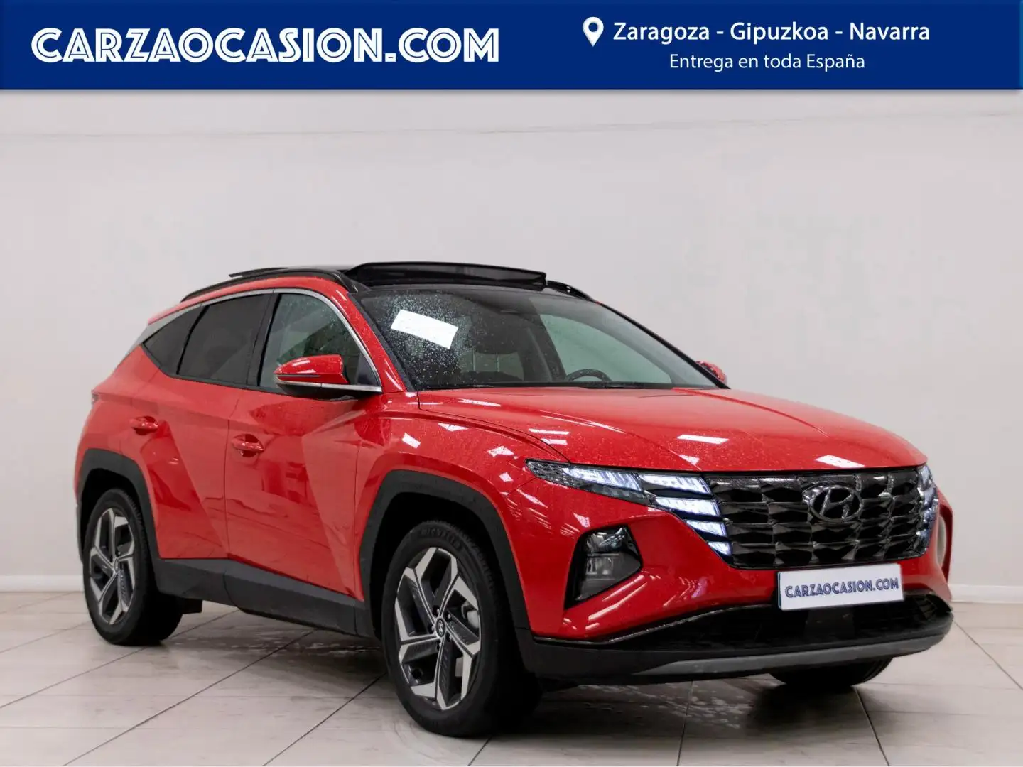 Hyundai TUCSON 1.6 TGDI 169kW HEV Tecno Sky Auto Rojo - 1