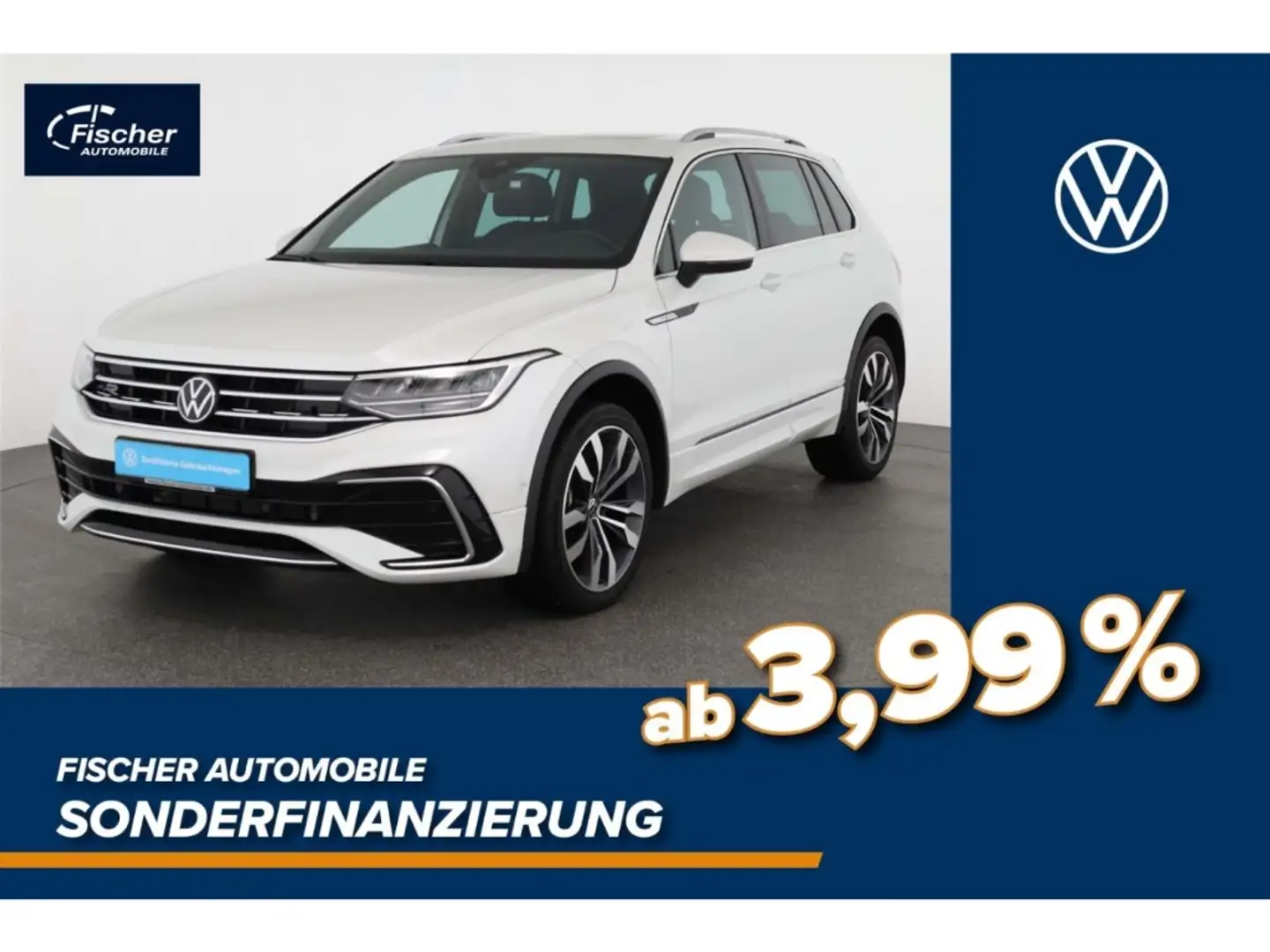 Volkswagen Tiguan 2.0 TSI 4Mot. R-Line DSG AHK/NAV/LED/RFK Weiß - 1