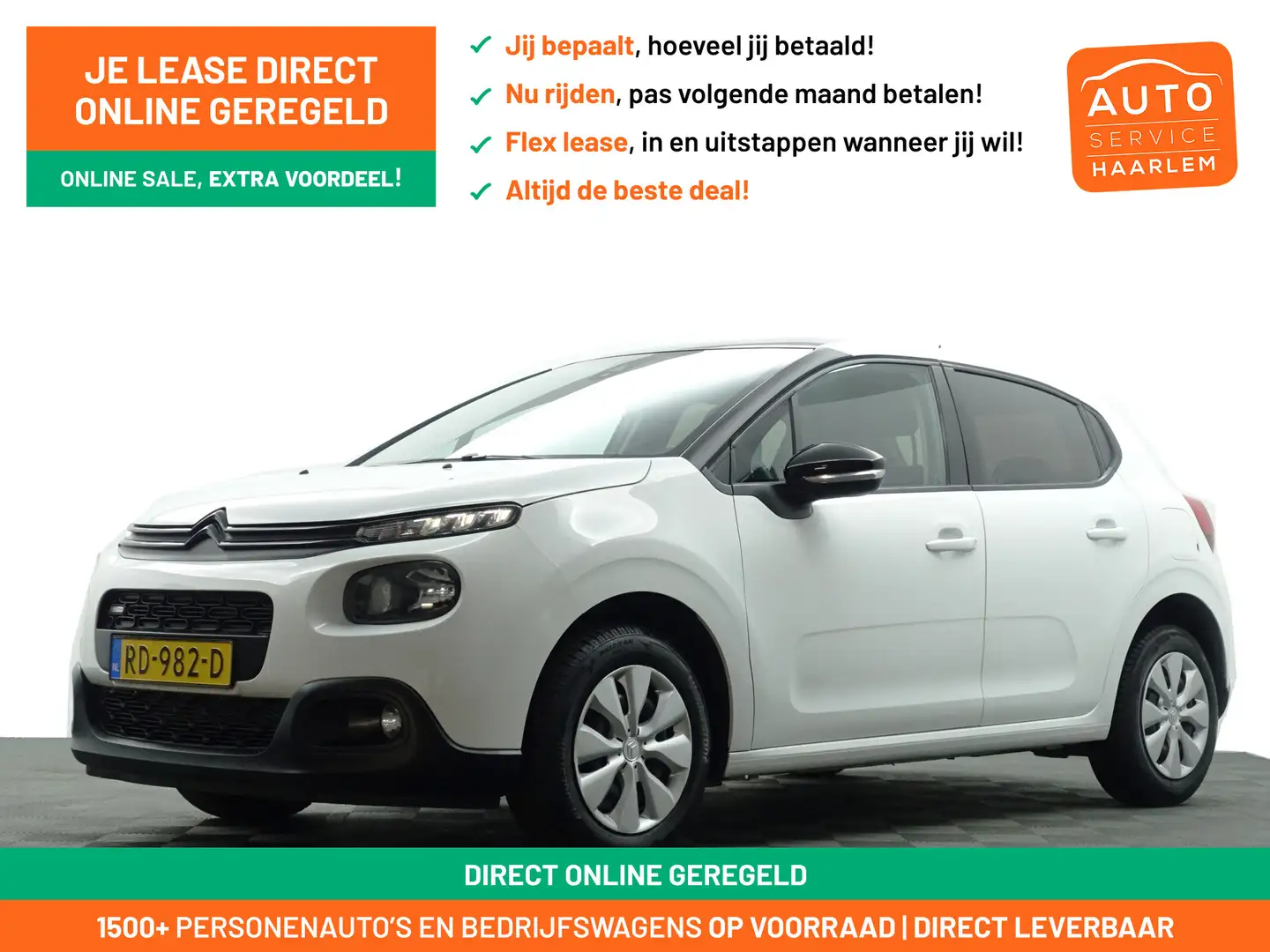 Citroen C3 1.2 PureTech Blackline- Two Tone, Led, Park Assist Blanc - 1