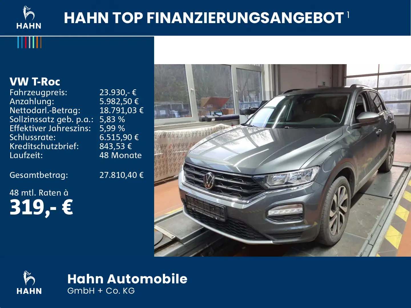 Volkswagen T-Roc 1.5TSI Active Navi ACC PDC Sitzh APP AHK Grau - 2
