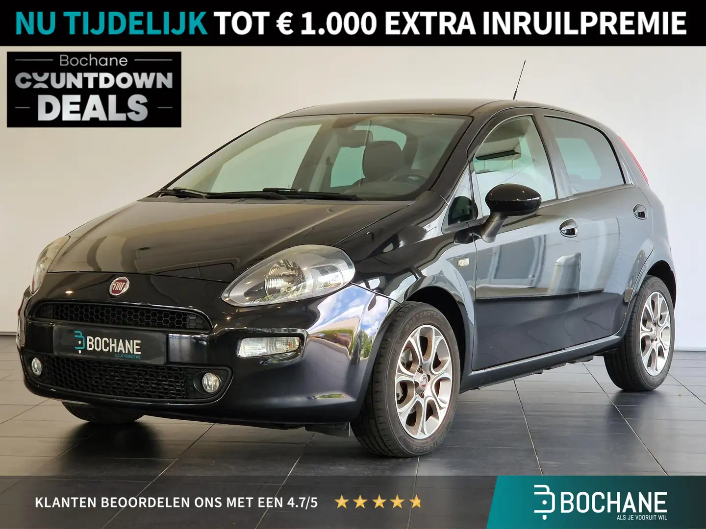 Fiat Punto Evo 0.9 TwinAir Sempre | NAVIGATIE | CLIMATE CONTROL | Zwart - 1