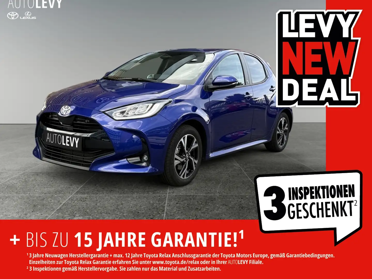 Toyota Yaris Hybrid Team D +Safety Paket+Sitzheizung+LED Синий - 1