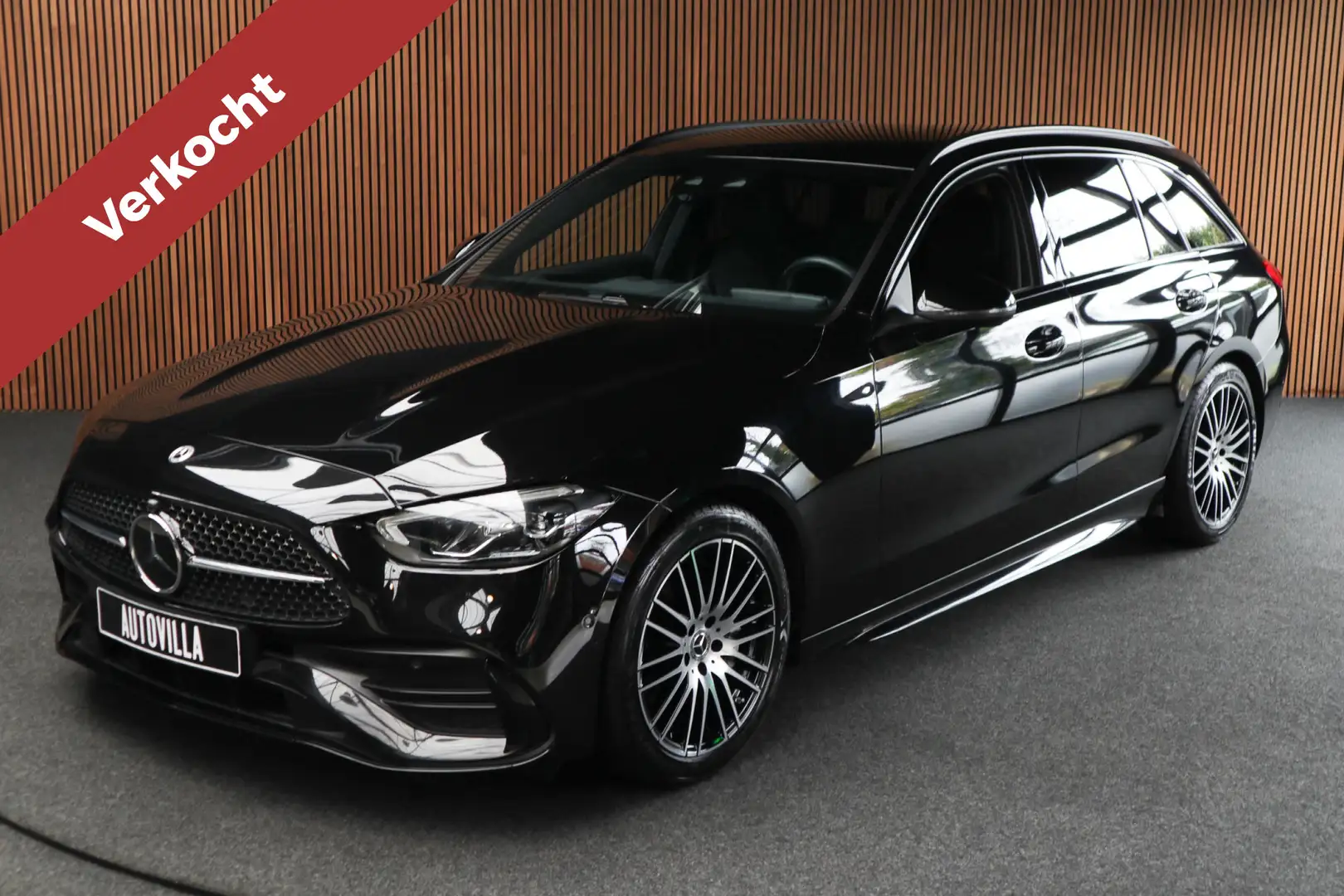 Mercedes-Benz C 180 Estate AMG Line Panodak Navi Leer Camera Nightpack Schwarz - 1