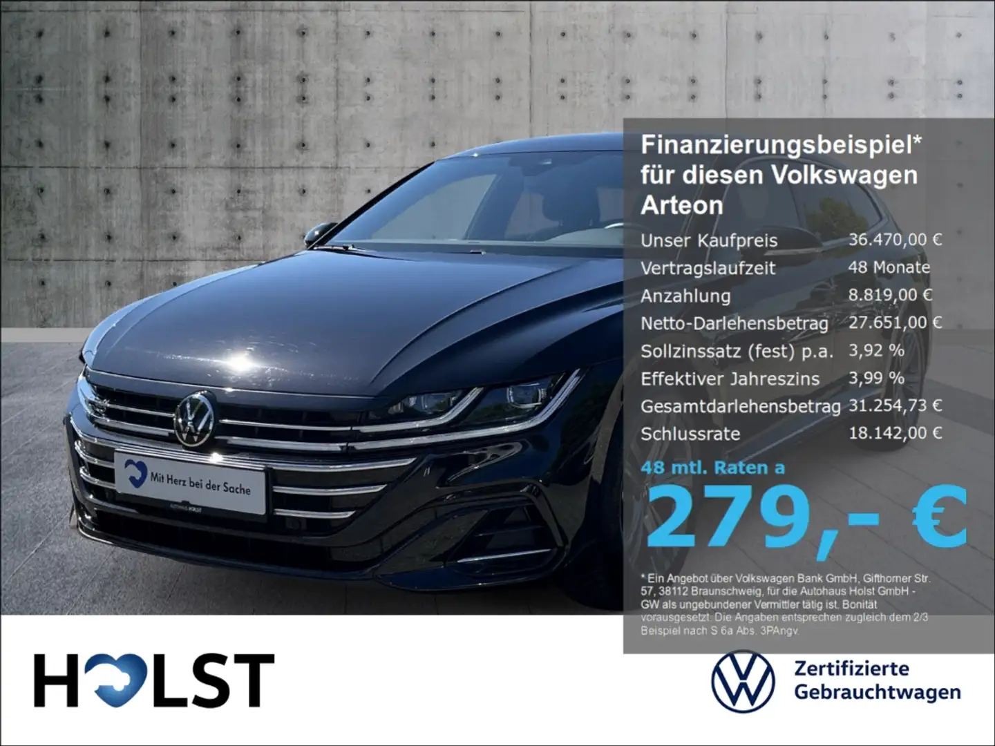 Volkswagen Arteon Shooting Brake 2.0TSI DSG R-Line IQ.LIGHT AHK GJR Schwarz - 1