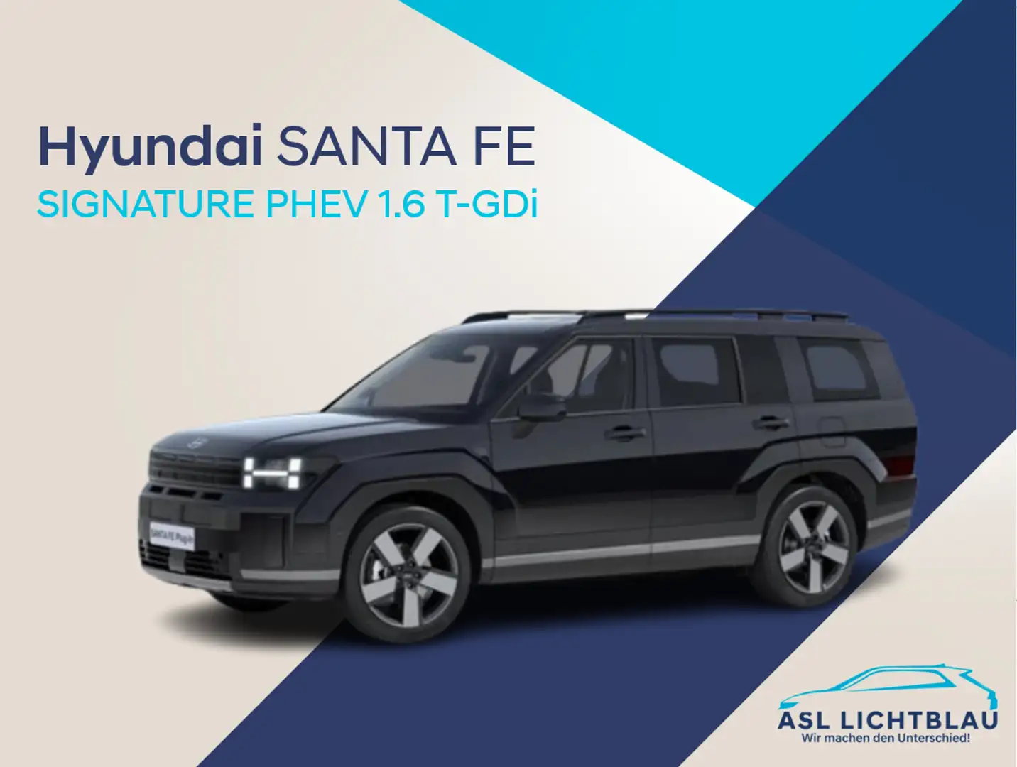Hyundai SANTA FE SIGNATURE PHEV 1.6 T-GDi Schwarz - 1