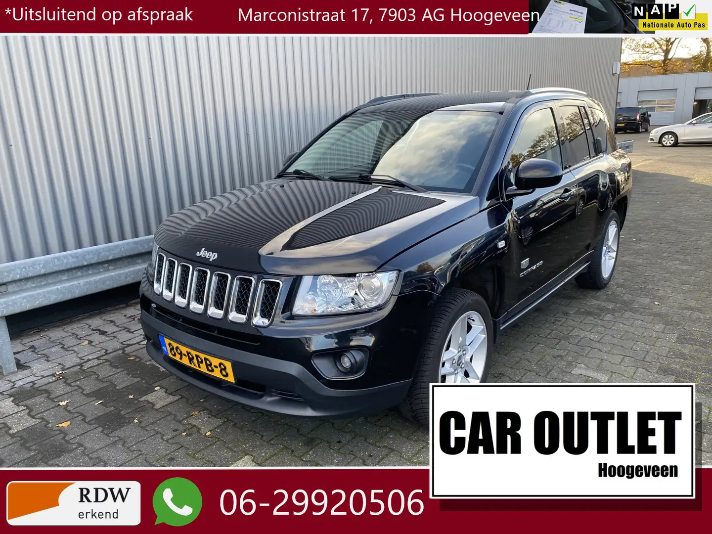 Jeep Compass 2.0 70th Anniversary Leer, A/C, CC, Multimedia, Na Noir - 1