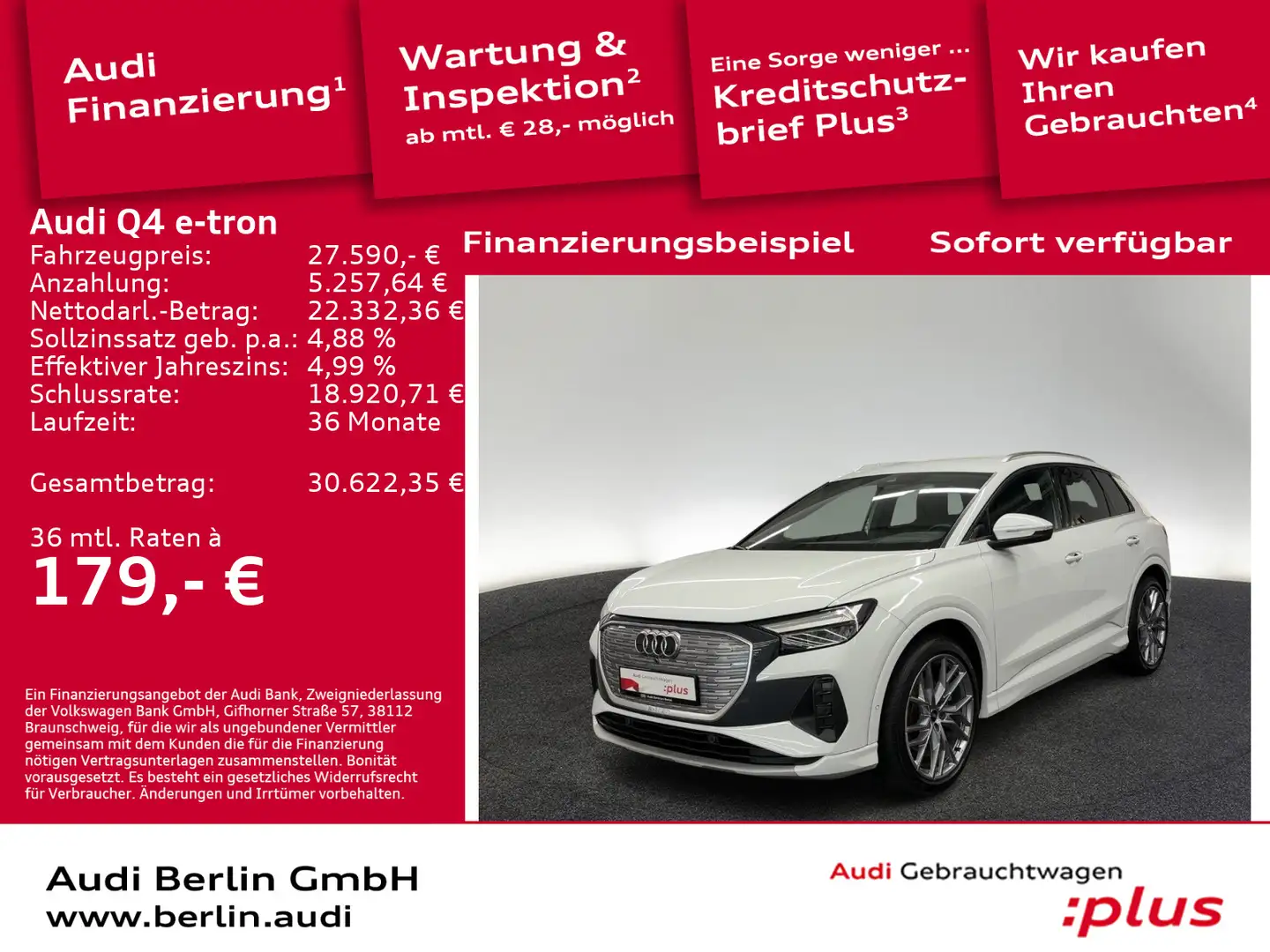 Audi Q4 e-tron 35 NAVI RFK SONOS HUD VIRTUAL Weiß - 1