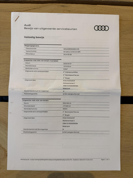 Audi A5 Cabrio 1.8 TFSI S Line Dealer onderhouden — photo 17