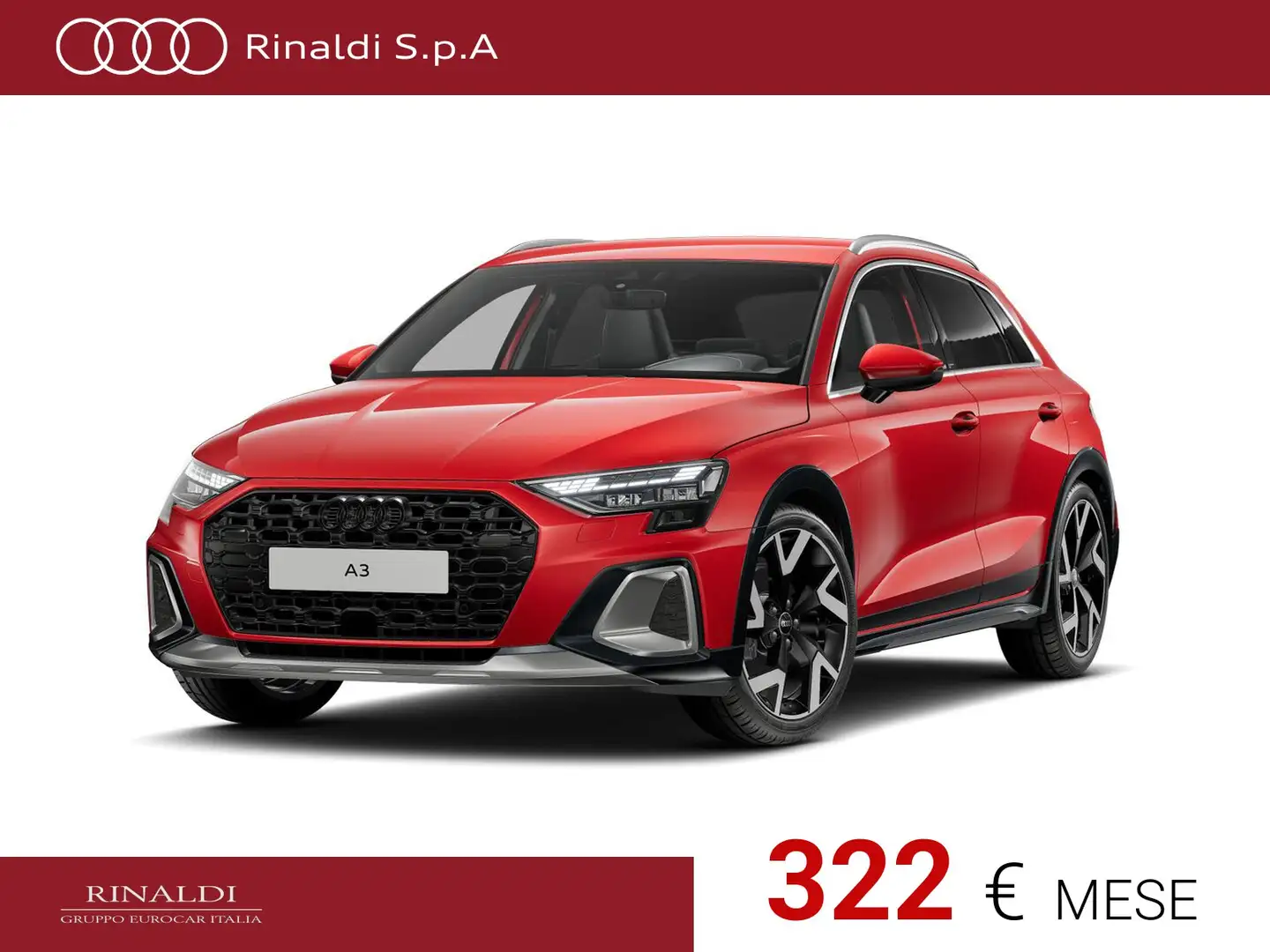 Audi A3 allstreet 35 1.5 tfsi mhev identity contrast s-tro Rosso - 1