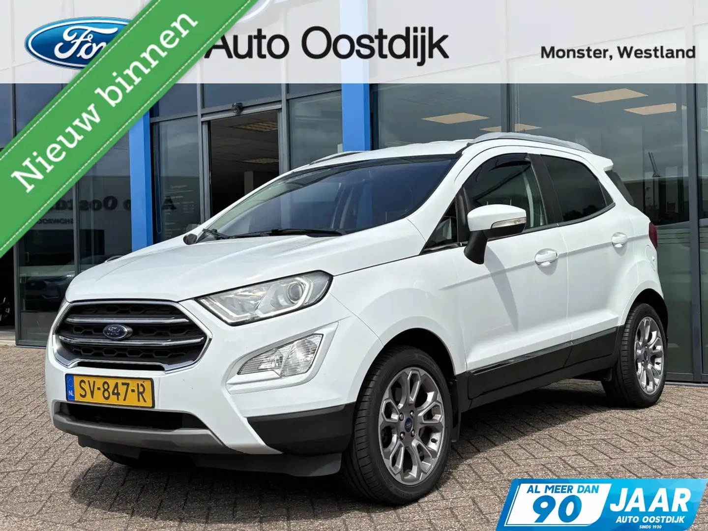 Ford EcoSport 1.0 EcoBoost Titanium 125PK Cruise Carplay-Navi Cl Blanc - 1