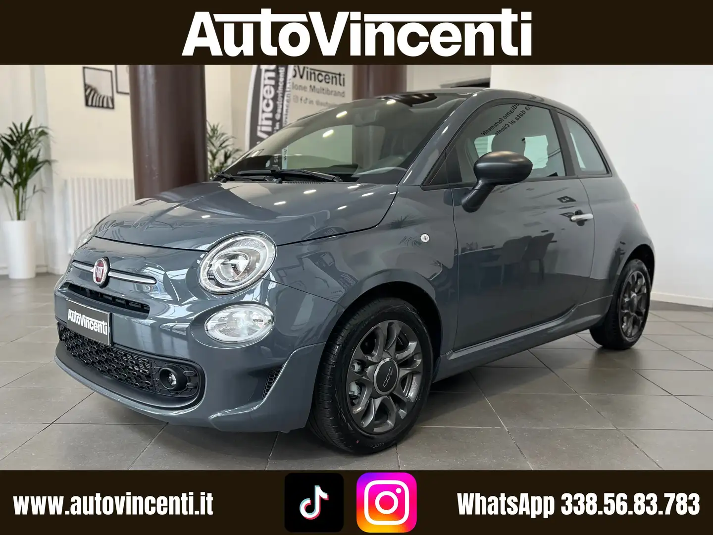 Fiat 500 1.0 CC 70 CV HYBRID CONNECT KM ZERO Grigio - 1