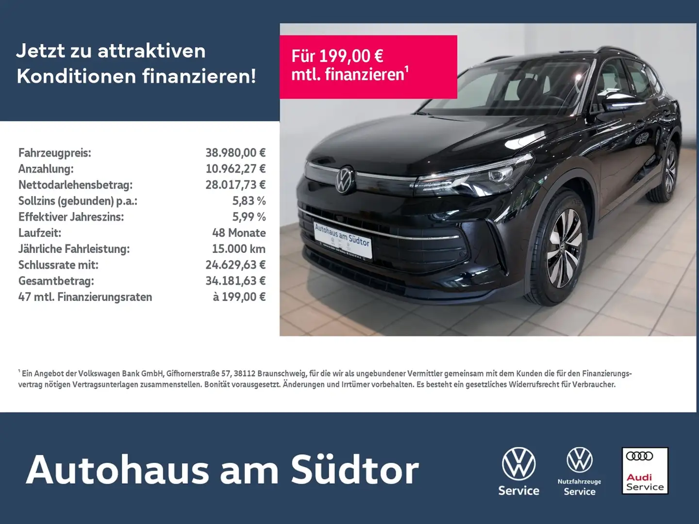 Volkswagen Tiguan GOAL 1.5 eTSI DSG | LED AHK RFK ACC App Noir - 1
