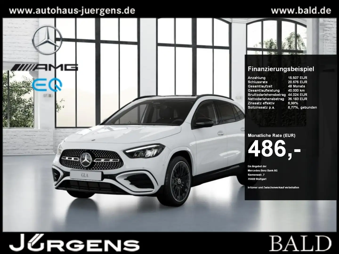 Mercedes-Benz GLA 250 4M AMG-Sport/Pano/Burm/AHK/Stdhz/Night Weiß - 1