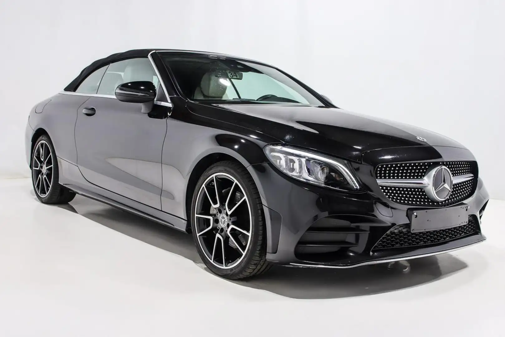 Mercedes-Benz C 180 CABRIOLET - AMG JA19 - MULTI LED - CAM - CUIR -... Noir - 2