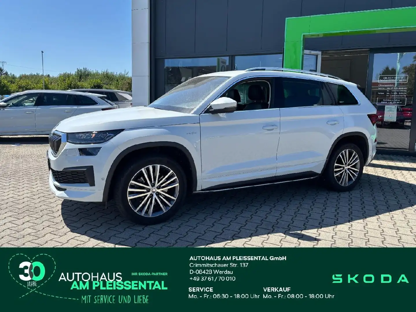 Skoda Kodiaq L&K 4x4 147 kW 7Sitz*Standhzg.*AHK*Leder*DCC Blanc - 1