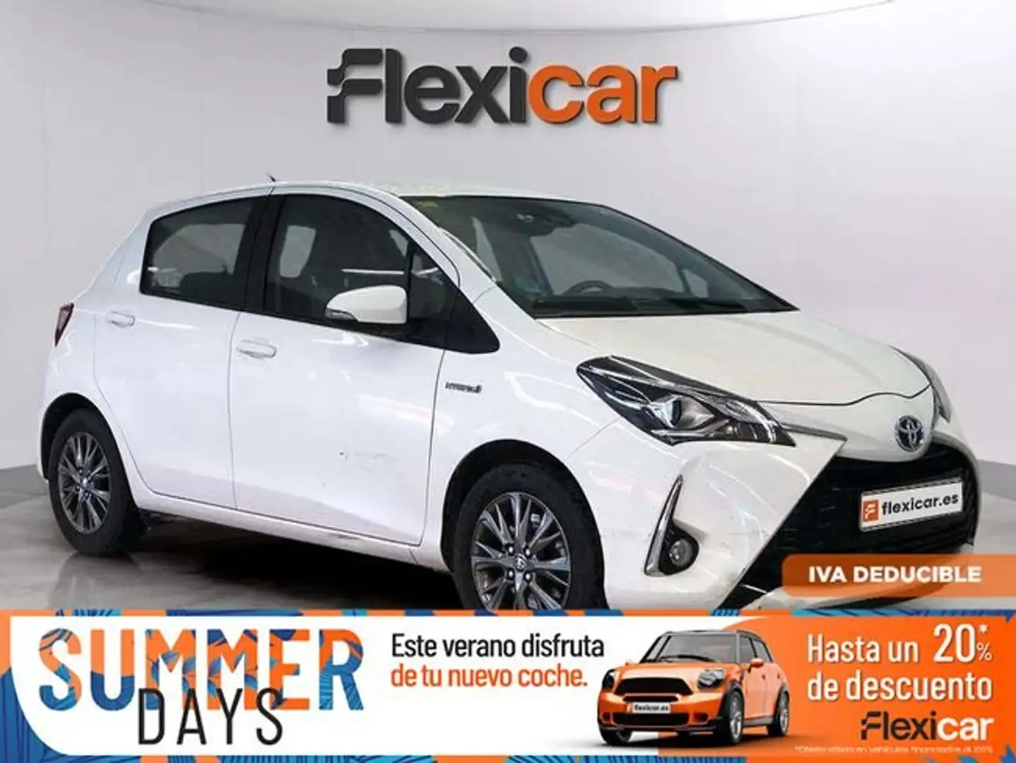 Toyota Yaris 100H 1.5 Active Blanc - 1