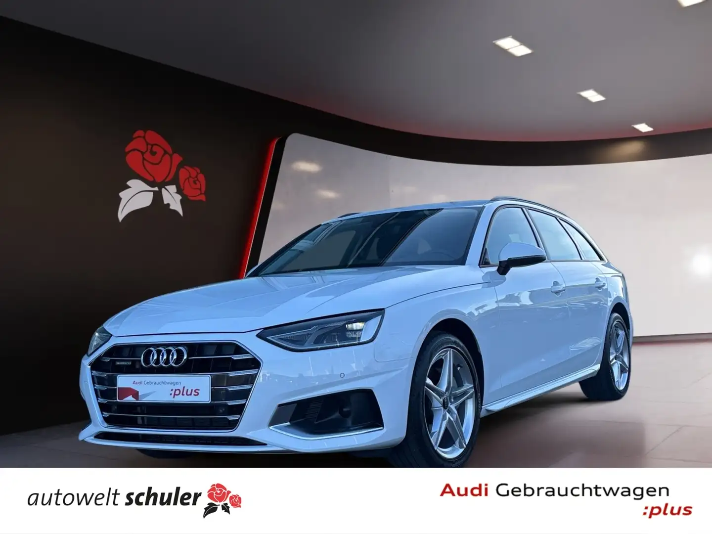 Audi A4 Avant 40 2.0 TDI quattro adv. Navi RFK ACC LED Weiß - 1
