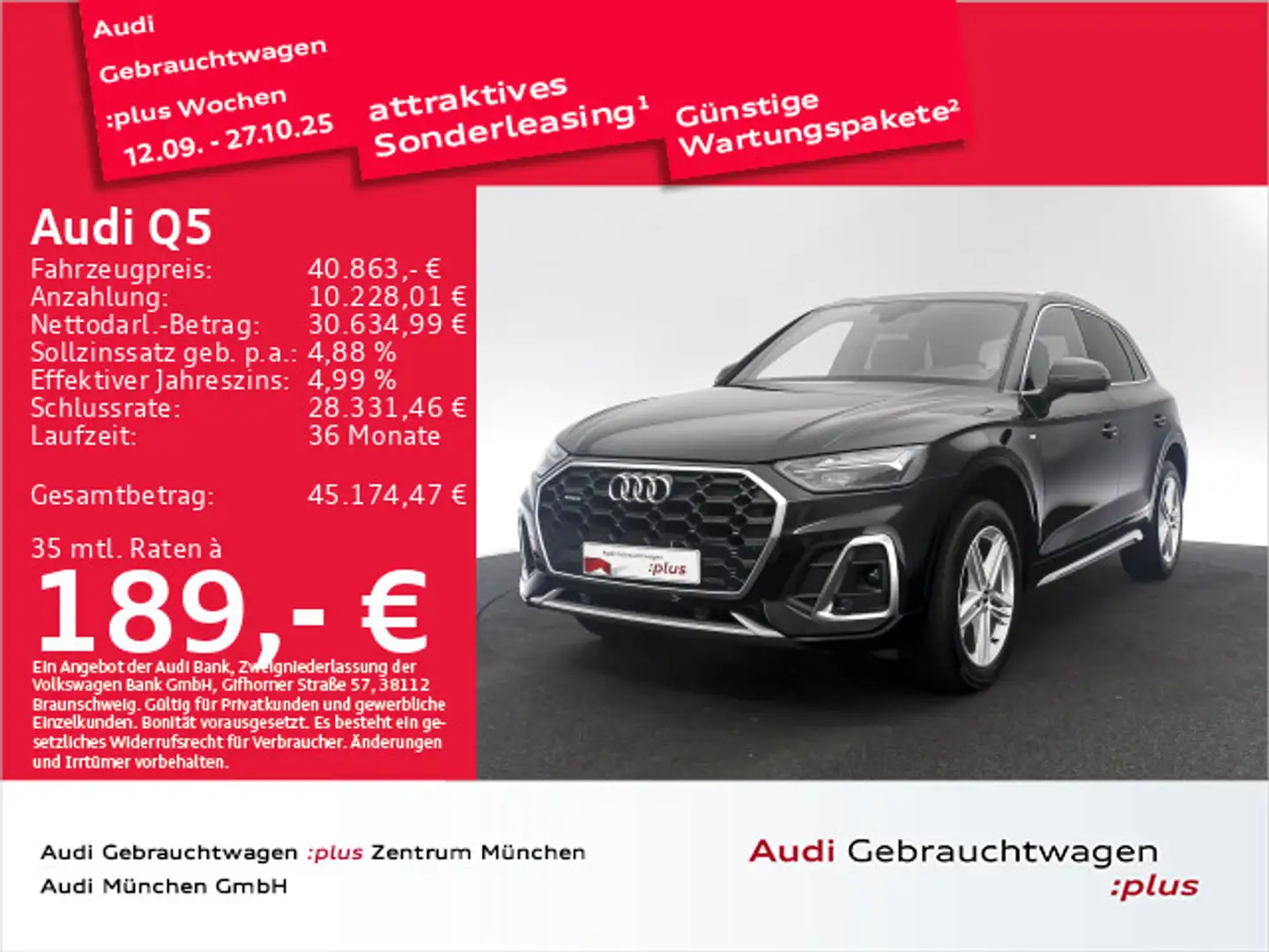 Audi Q5 40 TDI qu. S tronic S line AHK/Virtual+/Kamer Schwarz - 1