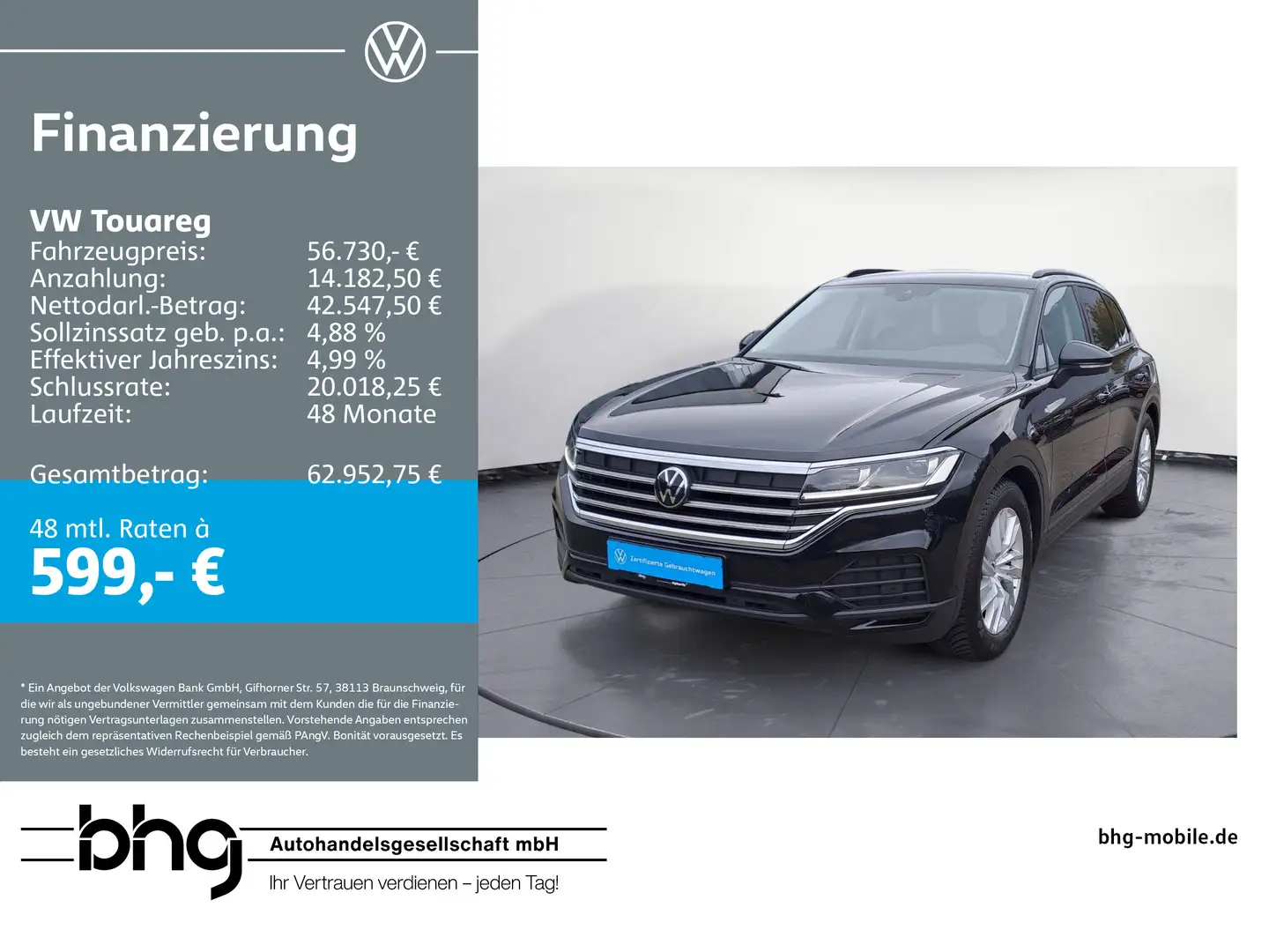 Volkswagen Touareg 3.0 V6 TDI SCR 4Motion Automatik Noir - 1