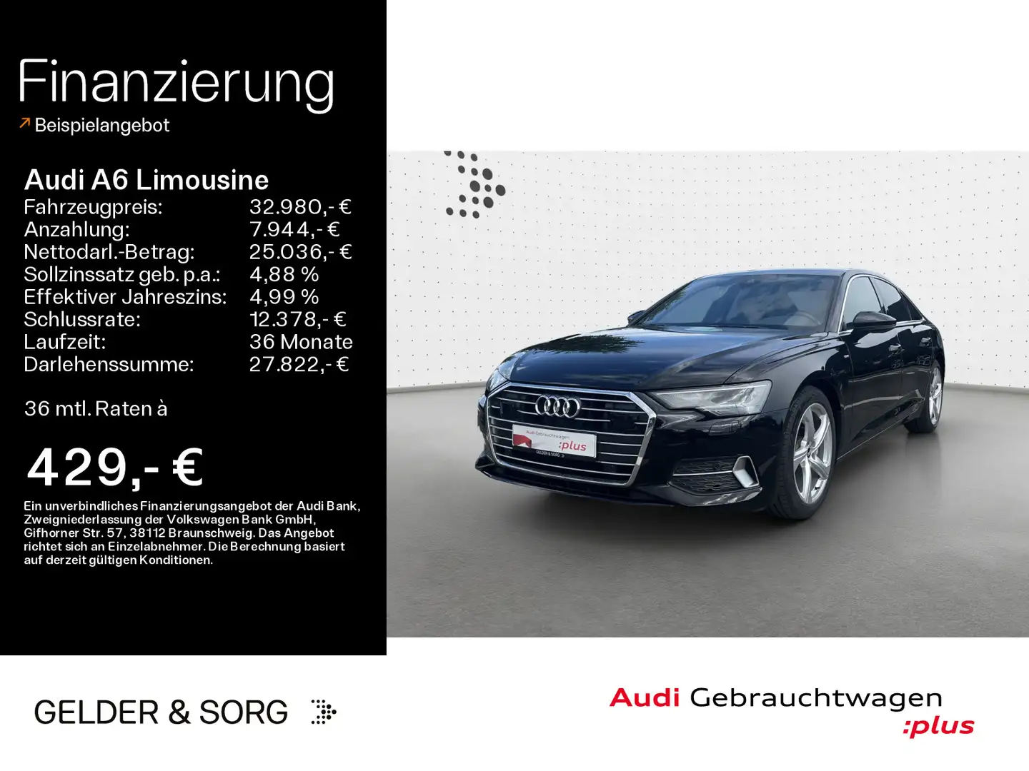 Audi A6 40 TDI S line AHK*Navi*LED*Tour Negro - 1