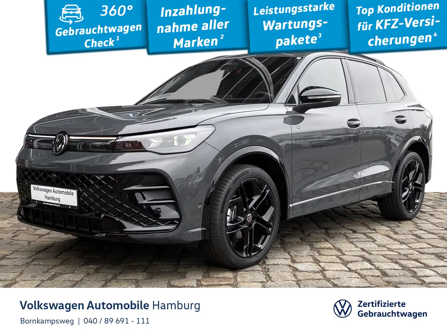 Volkswagen Tiguan 1.5 eTSI R-Line DSG Navi Panoramadach Grau - 1